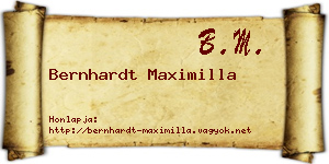 Bernhardt Maximilla névjegykártya